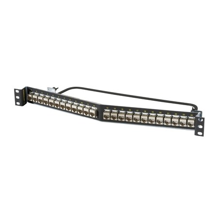 Legrand Ortronics 24 Port Shielded Cat6A Panel - Angled PHATKS6A24